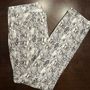 Philosophy Black and White Snake Print Straight Leg Jeans